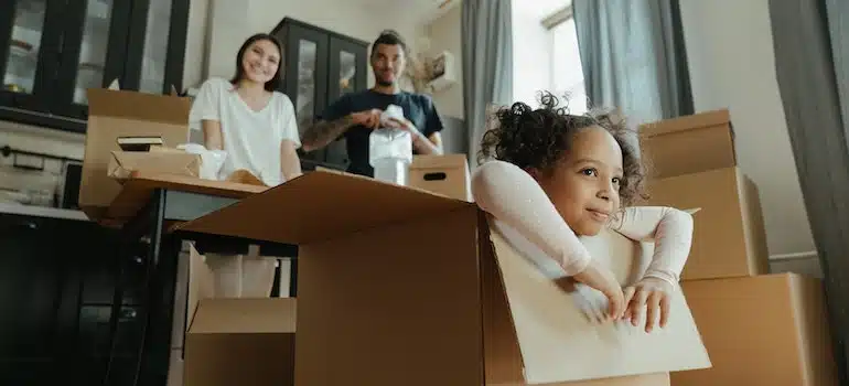 family getting ready to move